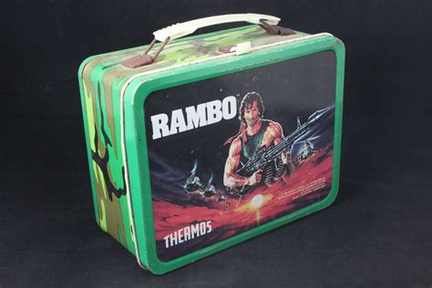 the last metal lunch box to be made rambo|most collectible lunch boxes.